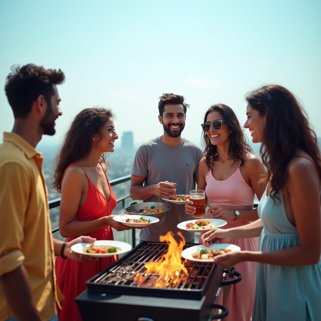 People enjoying dinner