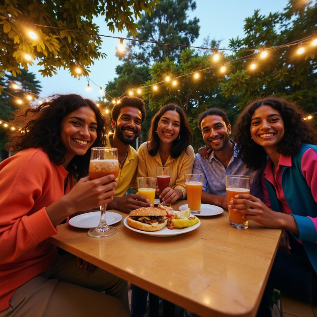 People enjoying dinner